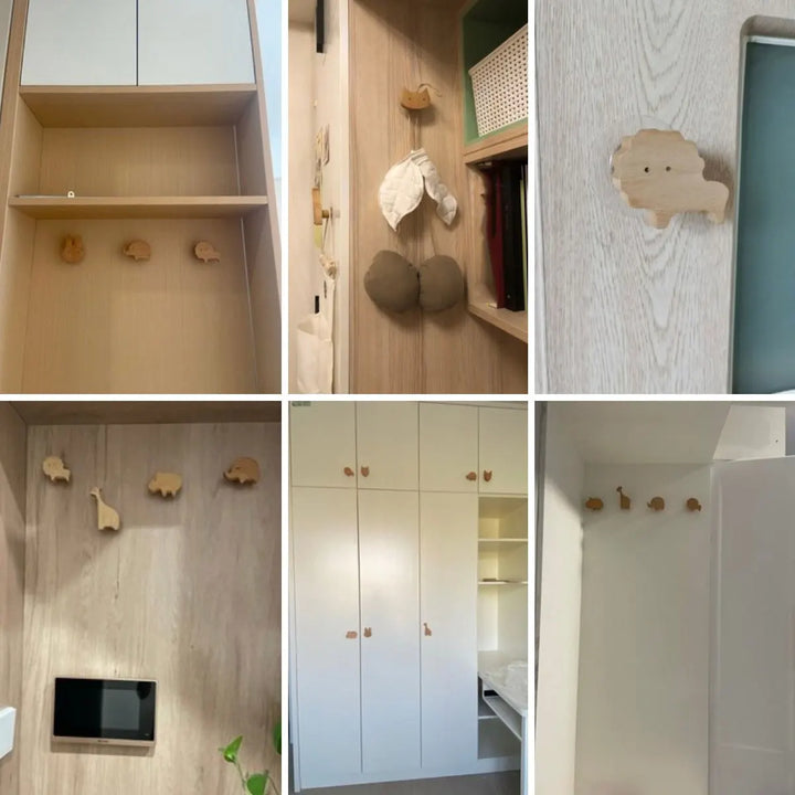 Animal-Shaped Wooden Hook