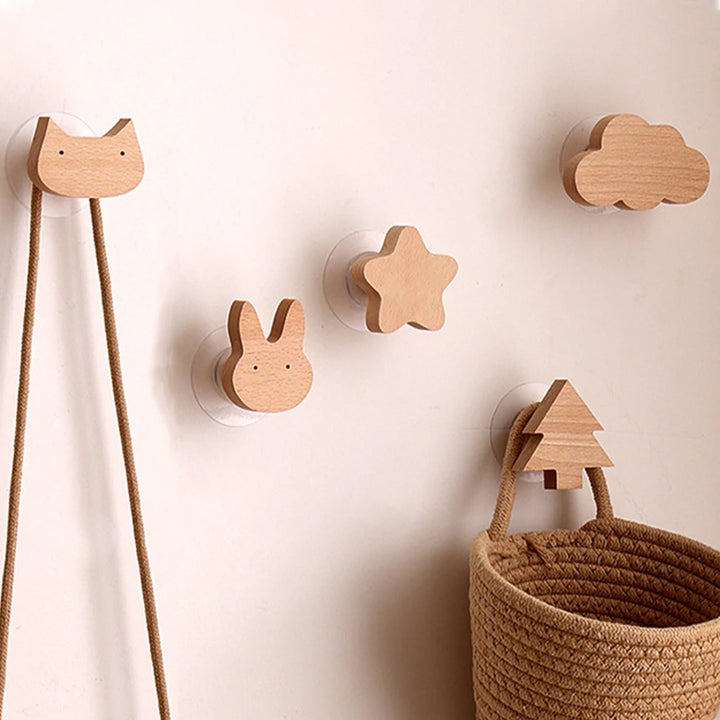 Animal-Shaped Wooden Hook