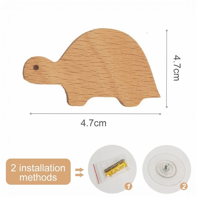 Animal-Shaped Wooden Hook