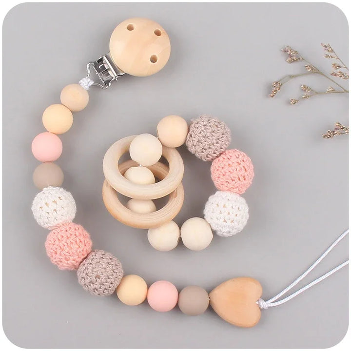 Pacifier Clips with Crochet Balls