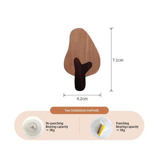 Animal-Shaped Wooden Hook